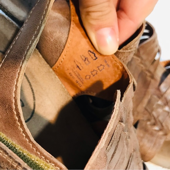 Taos Sandals Women Weave Slingback Strappy Beige Leather Wedge Heels - Picture 13 of 13